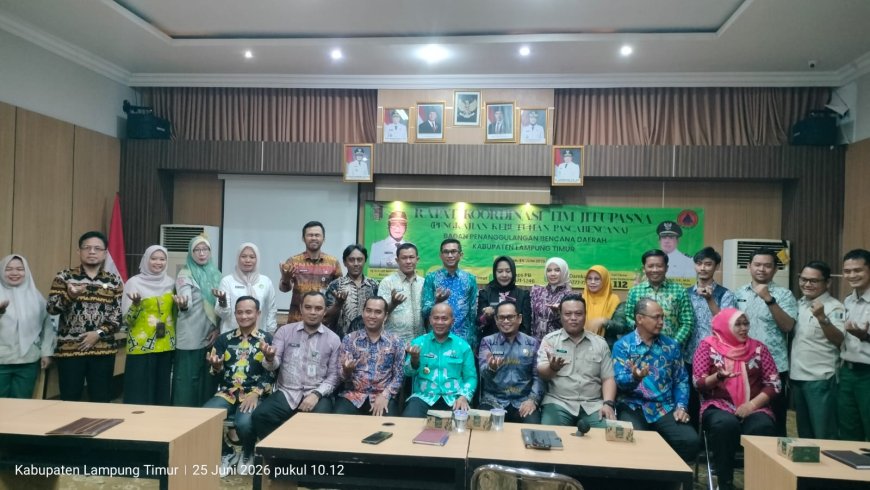 Penanggulangan Bencana : BPBD Lampung Timur Perkuat Sinergi OPD Melalui Rakor Jitupasna
