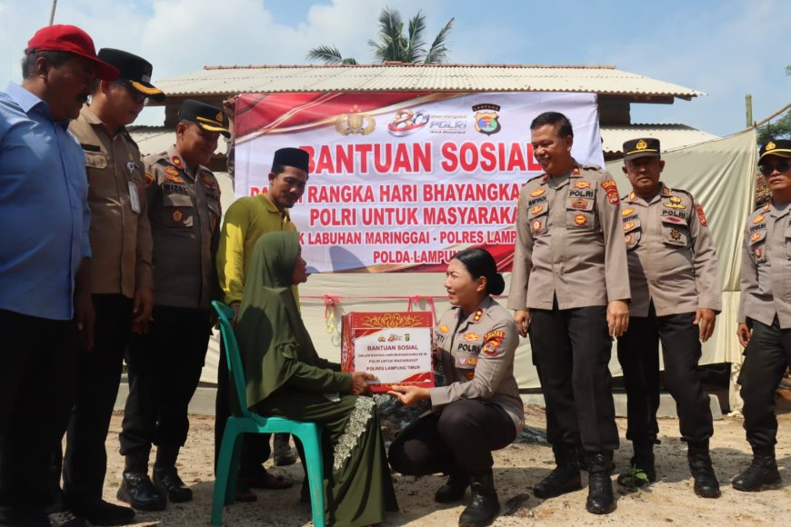Polres Lampung Timur Bedah Rumah Warga di Hari Bhayangkara ke-80