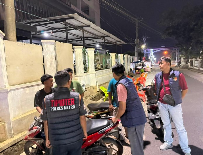 Jaga Kondusivitas Kota Metro, Tim URC Satreskrim Intensifkan Patroli Cegah Kriminalitas Jalanan