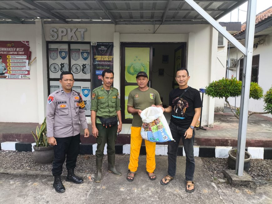 Warga Bumi Agung Temukan Satwa Dilindungi di Pekarangan, BKSDA Lampung Apresiasi Respon Cepat