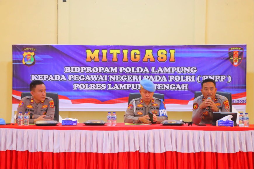 Perkuat Integritas Personel, Bid Propam Polda Lampung Gelar Operasi Gaktibplin di Polres Lampung Tengah