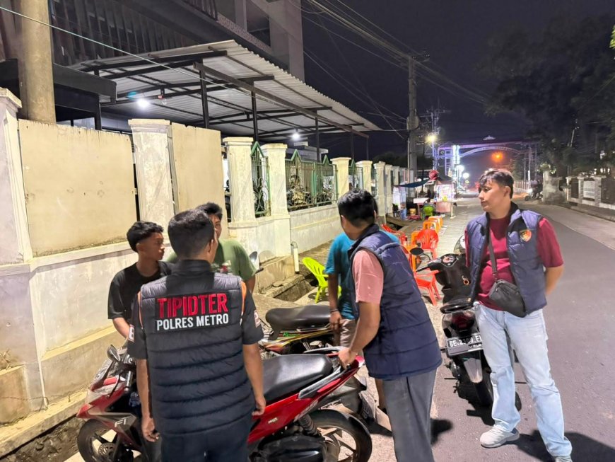 Jaga Kondusivitas Kota Metro, Tim URC Satreskrim Intensifkan Patroli Cegah Kriminalitas Jalanan