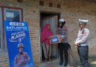 Satlantas Polres Lampung Timur Salurkan Sembako bagi Warga Membutuhkan