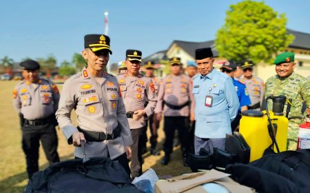 Sinergi Lintas Sektoral: Polres Lampung Timur Gelar Apel Kesiapsiagaan Karhutla 2026