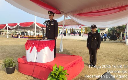 Upacara Peringatan HUT RI Ke-81 di Bumi Agung Berlangsung Khidmat