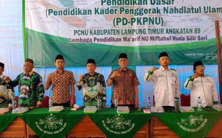 Perkuat Ideologi Aswaja dan NKRI, PCNU Lampung Timur Gelar PD-PKPNU Angkatan Ke-89
