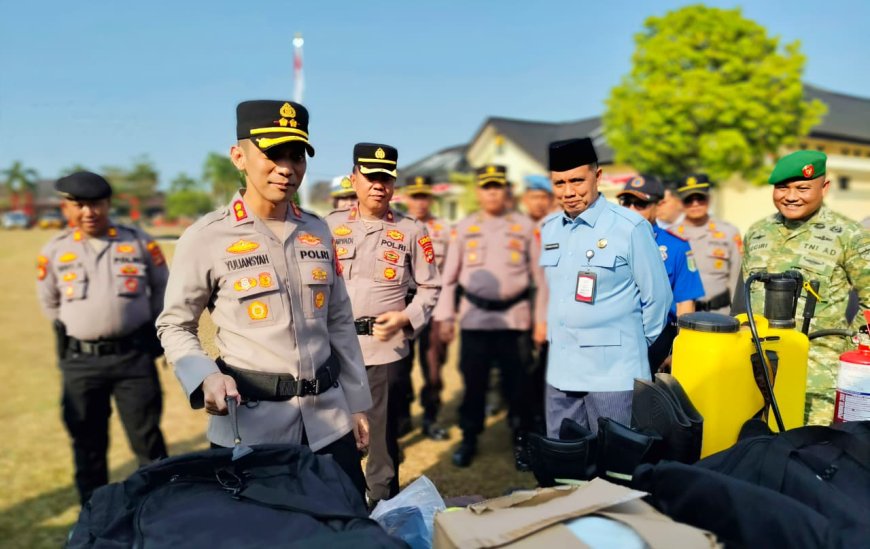 Sinergi Lintas Sektoral: Polres Lampung Timur Gelar Apel Kesiapsiagaan Karhutla 2026