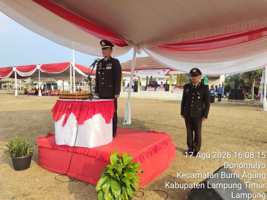 Upacara Peringatan HUT RI Ke-81 di Bumi Agung Berlangsung Khidmat