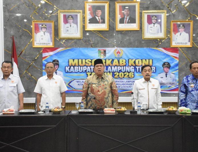 Buka Musorkab KONI, Azwar Hadi Tekankan Persatuan dan Kemajuan Olahraga Lampung Timur