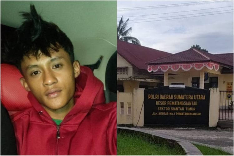 Penampakan kantor Polsek Siantar Timur dan Suradimas korban penganiayaan. (mass)