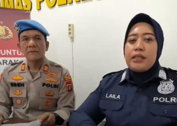 Plh. Kasi Humas Polres Asahan, Aipda Laila Eka Sari saat memberikan keterangan. (mass)