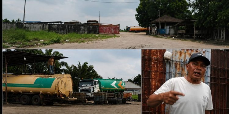 Diduga gudang ilegal penampungan CPO dan Karnel. (tim)