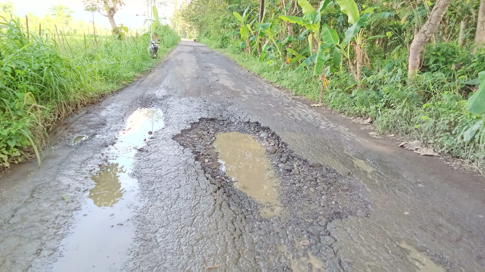 Jalan Rusak Antar Desa Kerjo–Salamrejo Belum Diperbaiki, Warga Sering Kecelakaan