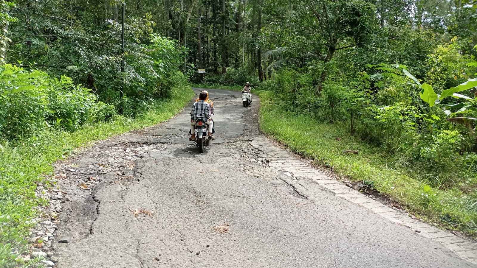 Warga Keluhkan Jalan Rusak 5 Tahun di Perbatasan Kampak–Watulimo, Sering Timbulkan Kecelakaan