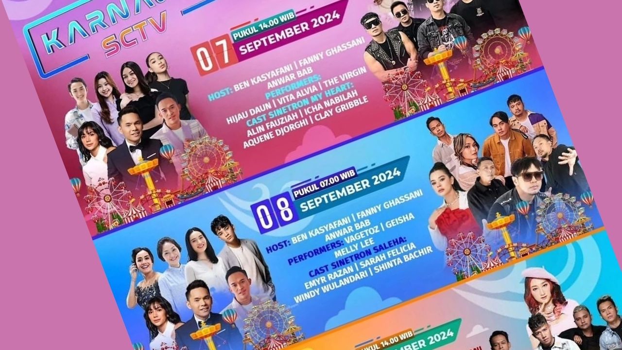 Karnaval SCTV Sambangi Trenggalek 7-8 September 2024, Ini Jadwal Lengkap Penampilan Artisnya