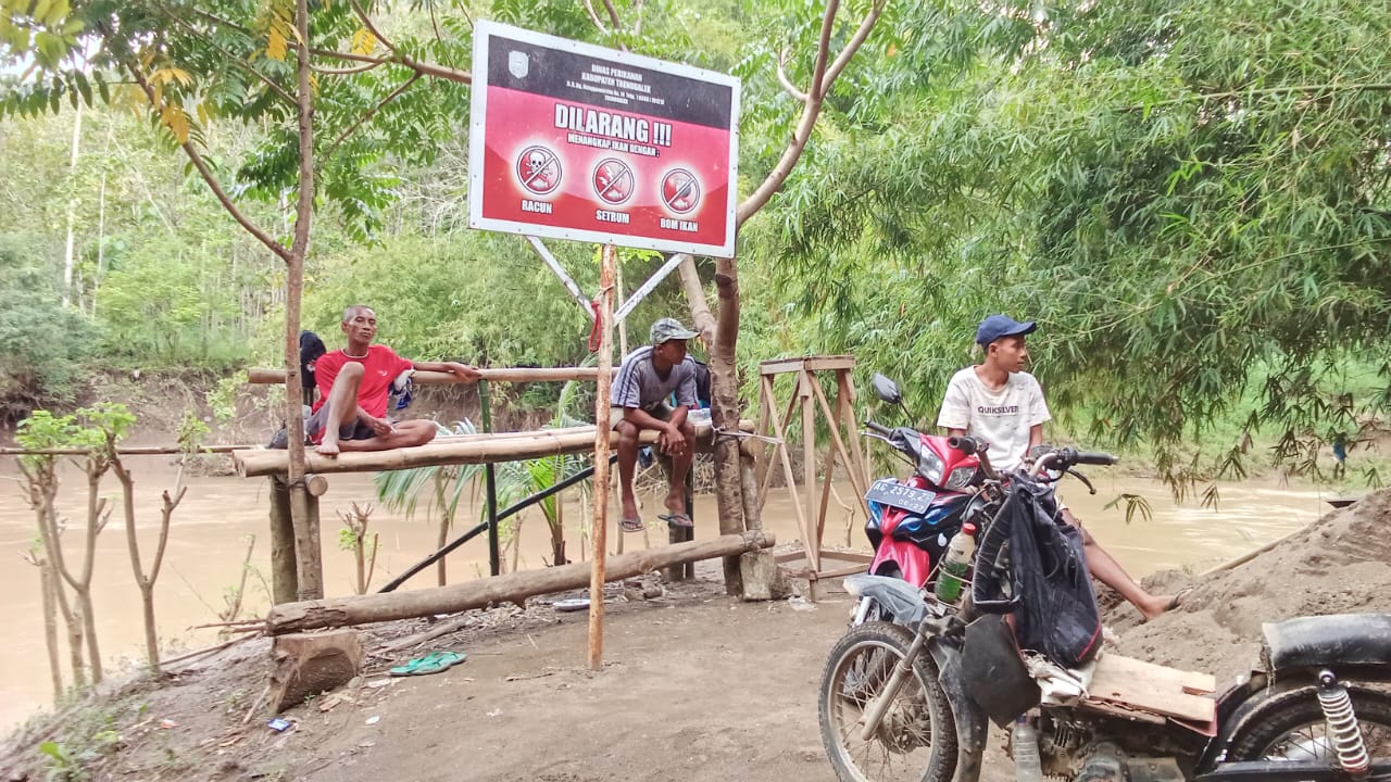Pengais Pasir Pogalan Tak Bisa Bekerja, Debit Sungai Ngasinan Trenggalek Tinggi