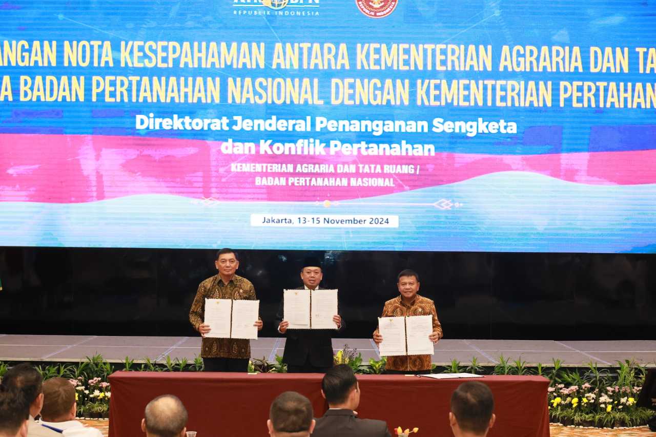 Perluas Kerja Sama, Kementerian ATR/BPN Gandeng Kementerian Pertahanan dan BIN dalam Upaya Pencegahan dan Penuntasan Tindak Pidana Pertanahan