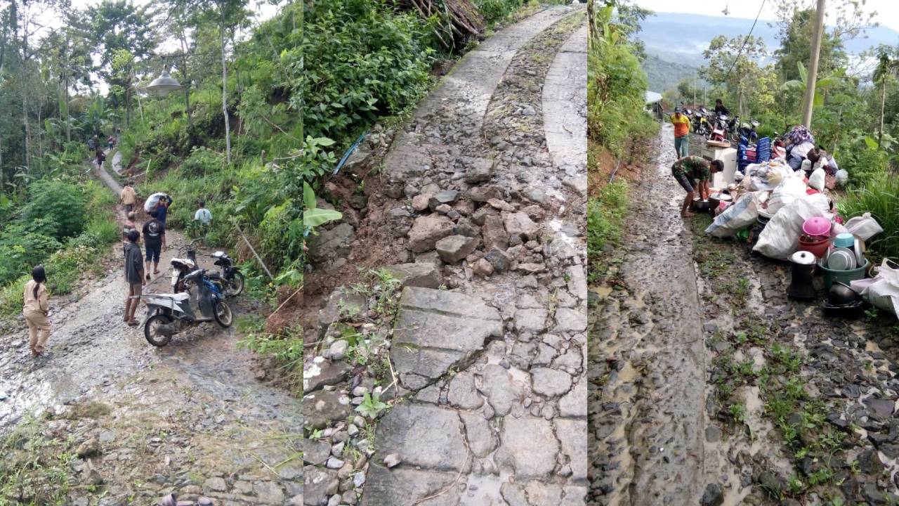 Tanah Gerak di Kecamatan Suruh Trenggalek Sudah Terasa Sejak Dua Tahun Lalu, Kini Warga Mengungsi