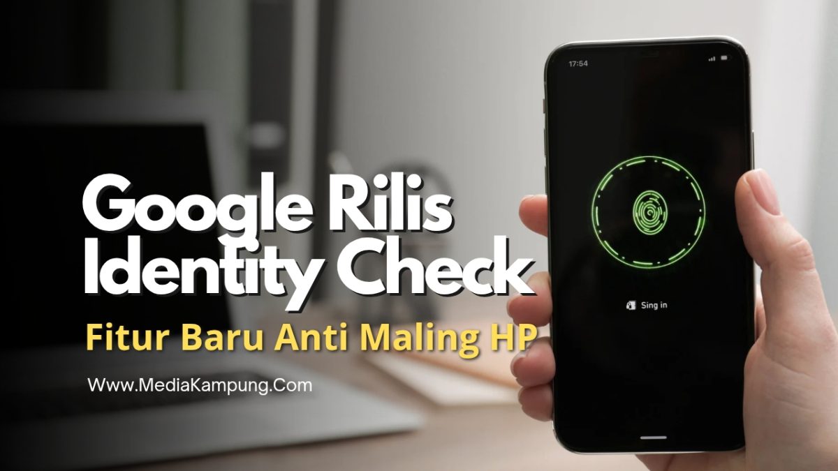 Smartphone dengan fitur keamanan biometrik.