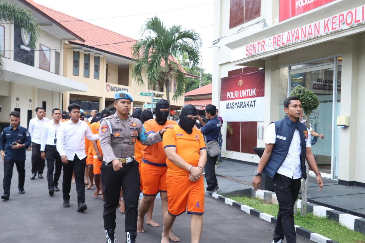 Polresta Banyuwangi Tangkap 37 Tersangka Kasus Kekerasan dan Premanisme