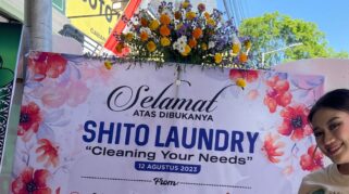 Karangan Bunga Ucapan Selamat untuk Usaha Laundry dari Ketua PMI Jember
