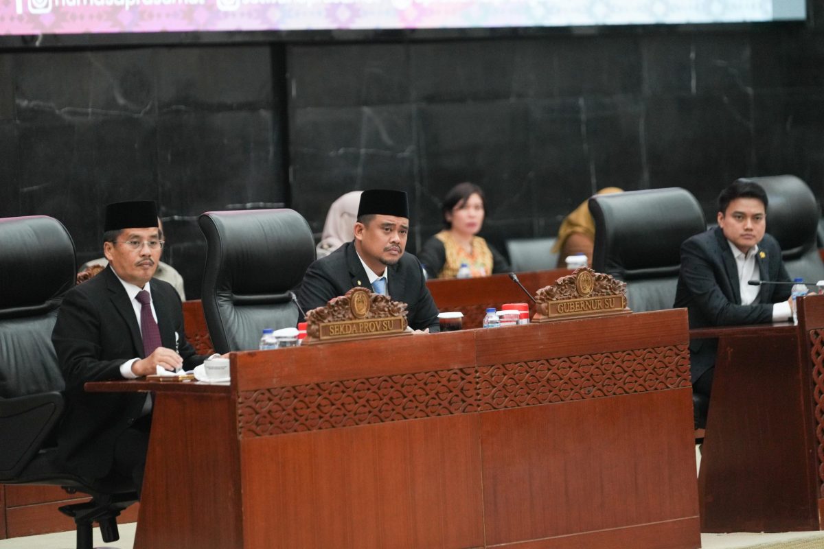 Gubernur Sumut Serukan Perangi Narkoba, Lima Tempat Hiburan Malam Terancam Ditutup Bobby saat memberikan sambutan dalam sidang paripurna DPRD Sumut