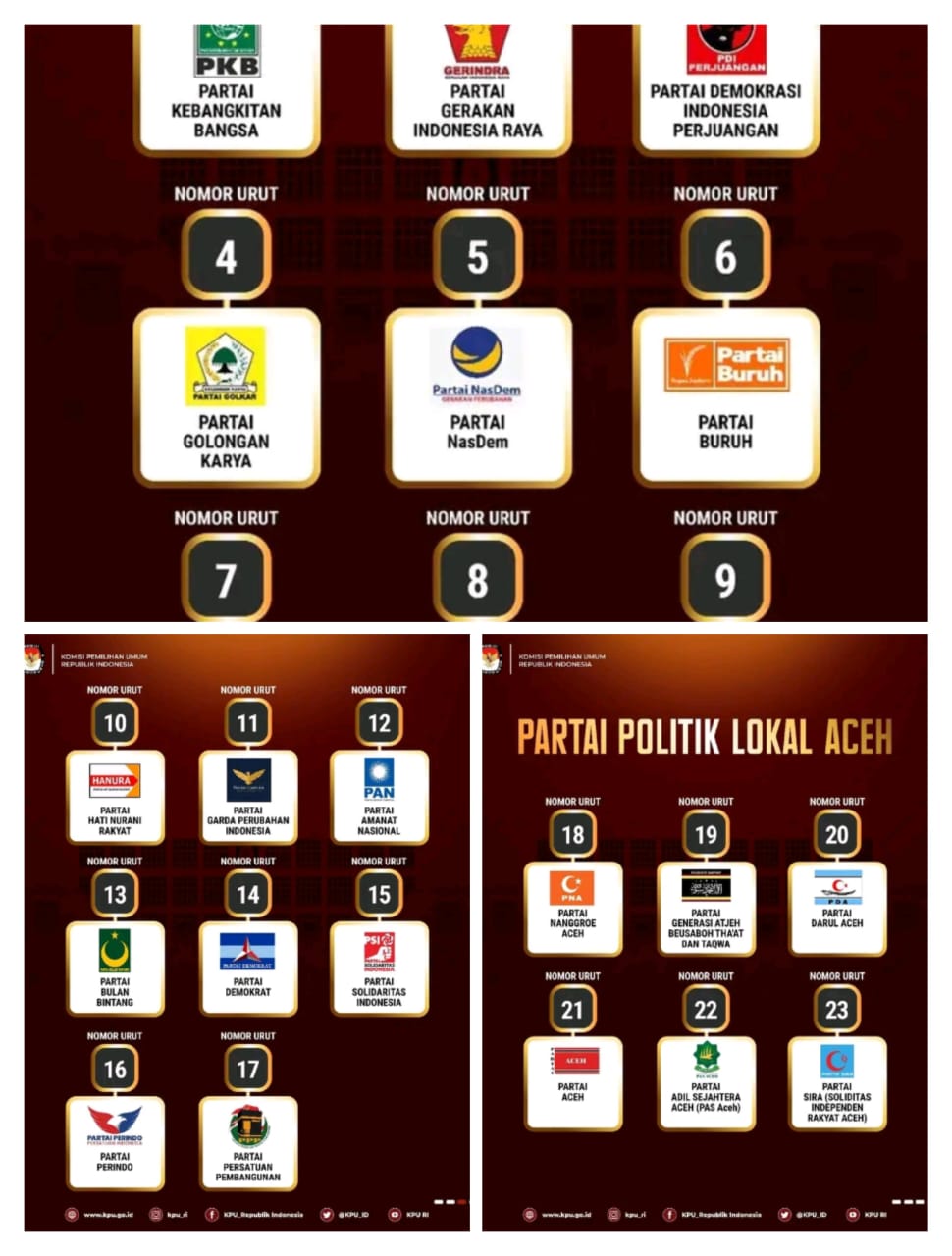 Kpu Resmi Ini Daftar Nomor Urut Partai Peserta Pemilu 2024 8229