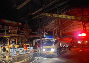 Pemadam Kebakaran Berhasil Memadamkan Api yang Melahap PKS Dolok Ilir PTPN IV