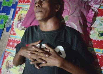 Muhammad (50) Duda Kurang Mampu menderita kanker Tenggorokan (Gondok)