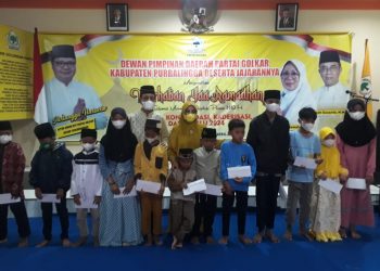 DPD Partai Golkar Kabupaten Purbalingga mengadakan kegiatan pemberian Santuni Puluhan Anak Yatim dan Buka Puasa Bersama