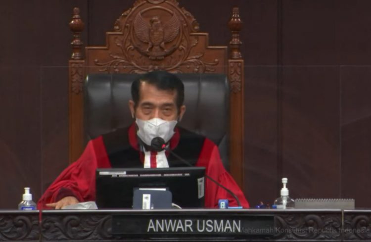 Ketua Majelis Hakim Anwar Usman