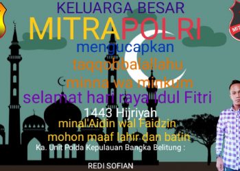 REDI SOFIAN Perwakilan media Mitrapolri.com Provinsi Bangka Belitung (Ka. Unit Polda Kepulauan Bangka Belitung) media Mitrapolri.com