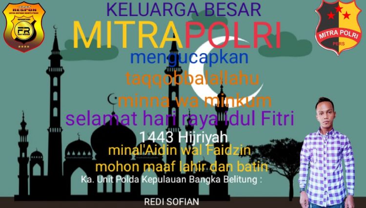REDI SOFIAN Perwakilan media Mitrapolri.com Provinsi Bangka Belitung (Ka. Unit Polda Kepulauan Bangka Belitung) media Mitrapolri.com