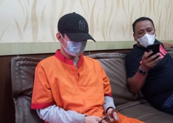 Ubey saat ditangkap Saat Ditangkap Sat Reskrim Polrestabes Palembang