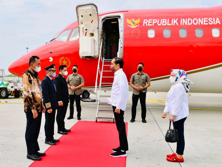Presiden Joko Widodo saat Bertolak ke NTT
