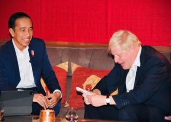 Pertemuan Presiden Joko Widodo bertemu dengan PM Inggris Boris Johnson di Elmau