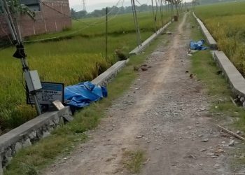 Kondisi Pengerjaan Talud di Desa Gajahmati, Pati