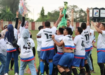 Polantas Polres Lhokseumawe menjadi Juara pada turnamen bola kaki Kapolres Cup II Polres Lhokseumawe
