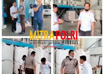 Penyidik Ditreskrimsus Polda Sumut melakukan penyelidikan dan mengambil sampel beras di Kilang Padi Tani Jaya, Deliserdang - Sumut