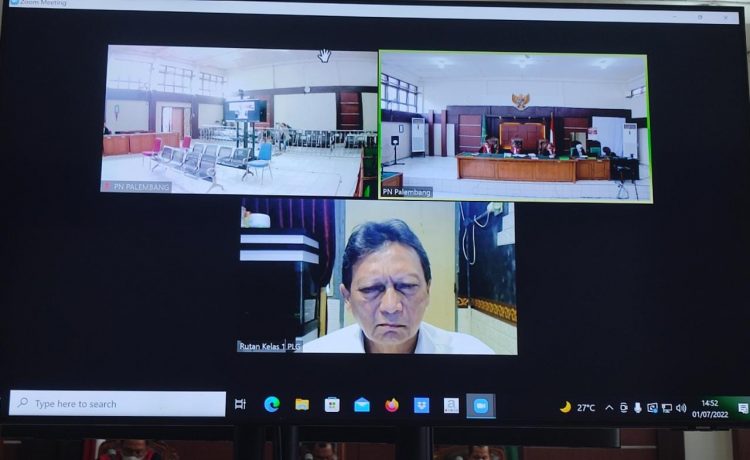 Persidangan yang digelar di Pengadilan Negeri (PN) Tipikor Palembang