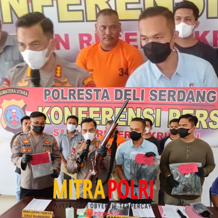 Konferensi Pers Polresta Deli Serdang Terkait Penembakan Pendeta Fernando