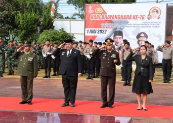 Upacara Hari Bhayangkara ke 76 Polres Dairi