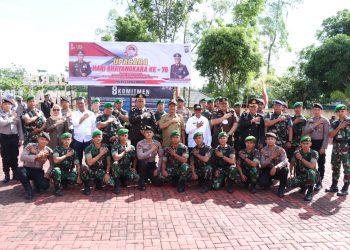 Upacara HUT Bhayangkara ke 76 Polres Simalungun secara virtual
