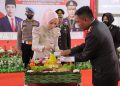 Kapolres Aceh Tamiang AKBP Imam Asfali, SIK, pimpin pelaksanaan acara syukuran yang bertempat di Aula Dhira Brata