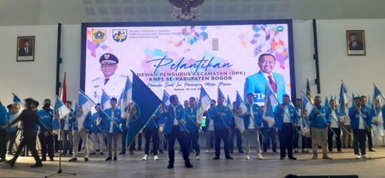 DPD KNPI Kabupaten Bogor menggelar pelantikan serentak bagi 40 DPK KNPI se-Kabupaten Bogor