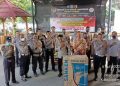 Personel Polsek Ploso menggelar acara tasyakuran pisah kenal empat anggota Polsek Ploso