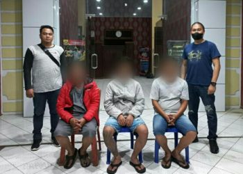 Tiga Terduga Pelaku yang Diamankan Personil Polres Tomohon