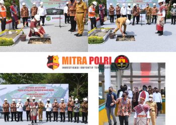 Revitalisasi Lapangan Merdeka dimulai dengan ditandai peletakan batu pertama oleh Presiden Joko Widodo