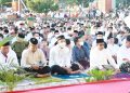 Seluruh anggota Polres Majalengka dan Bhayangkari melaksanakan Sholat Idul Adha di Mesjid Jamiussolihin