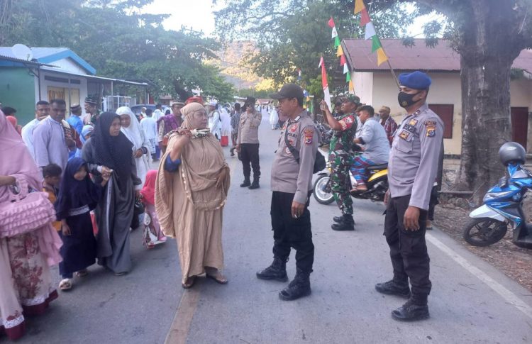 Kepolisian Resor Belu turun penuh melaksanakan pengamanan ibadah shalat Idul Adha 1443 H di wilayah kabupaten Belu